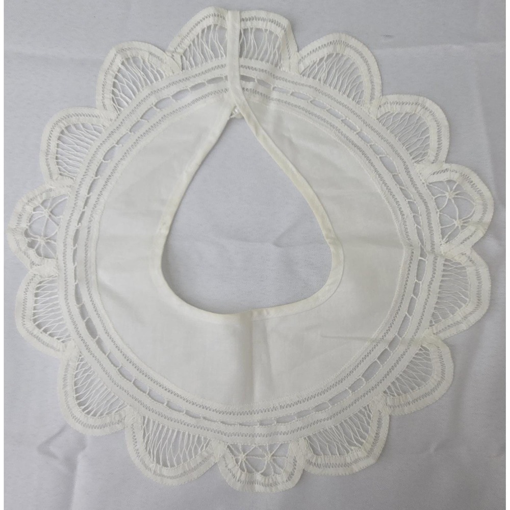 Vintage White Lace Detachable Collar Cottagecore Victorian Battenburg Handmade